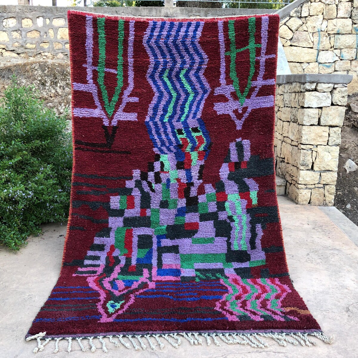 Gorgeous Berber Carpet, Authentic Moroccan Rug, Shaggy Wool Rug, Authentic Red Boujaad Rug, Soft Area Rug, Custom Rugs for Living Room - Etsy