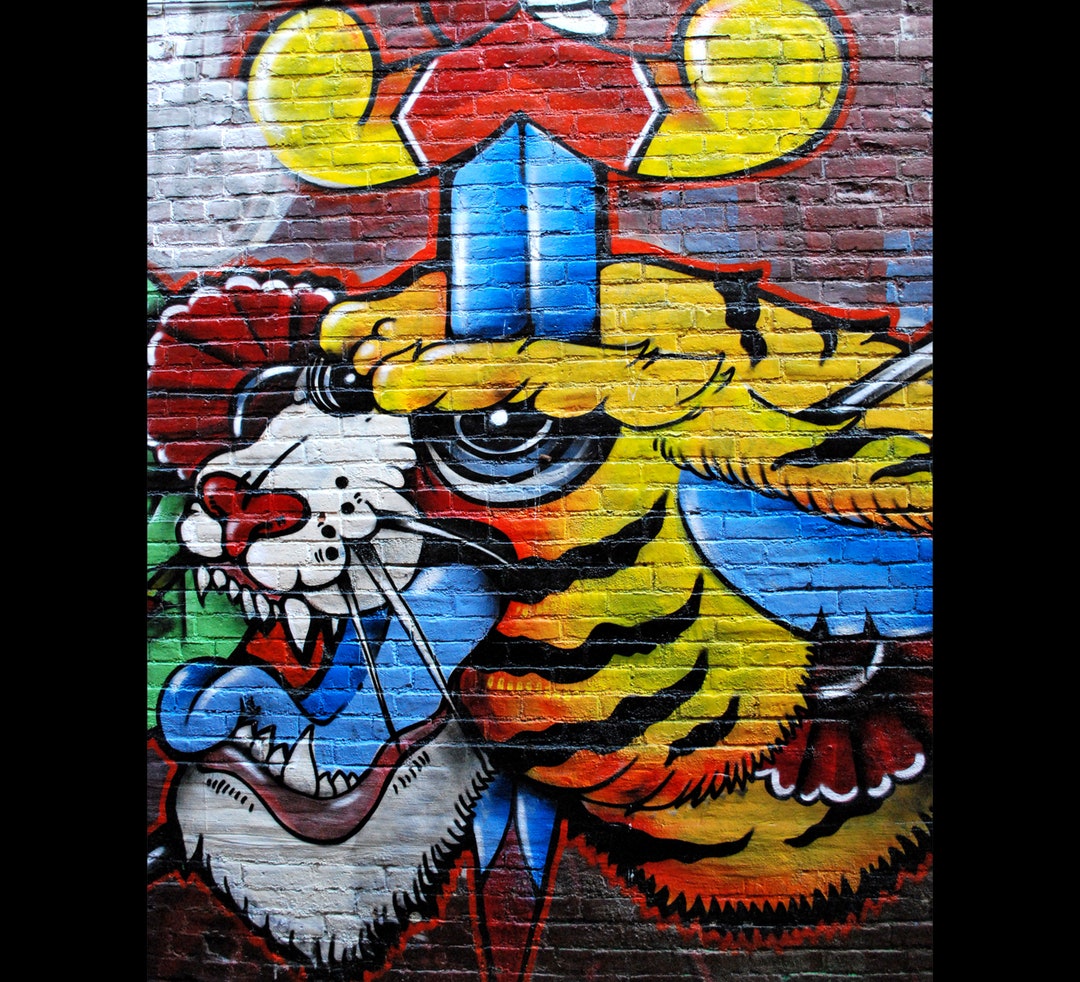 Tiger Graffiti Art Etsy