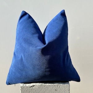 Royal Blue Chenille Pillow Cover, Blue Solid Pillowcase, Decorative Cushion Cover, Sofa Pillow Cover, Throw Textured Pillow, Custom Size