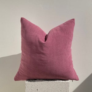 Blush Pink Solid Chenille Pillow ,Luxury Woven Accent Cushion Cover,Dusty Rose Textured Pillowcase,Pink Euro Sham, Housewarming Gift