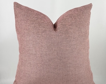 Poszewka na poduszkę lnianą w kolorze Dusty Rose, miękka różowa dekoracyjna poszewka na poduszkę, poszewka na poduszkę w stylu rustykalnym, nowoczesny rustykalny akcent dekoracyjny, 20x20