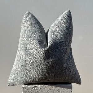 Gray Chenille Pillowcase, Gray Color Textured Cushion Cover, Modern Decor Pillow, Handmade, Thick Pillow Cover, Custom Size Pillow