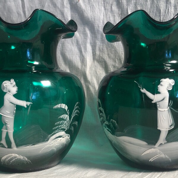 Mary Gregory Vases - Etsy