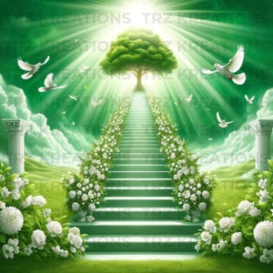 Memorial Background PNG | Digital Download for Obituary, Memorial Service, Funeral Program, Remembrance Design