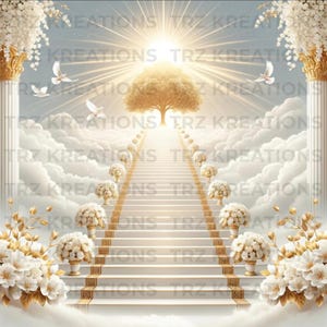 Memorial Background PNG | Digital Download for Obituary, Memorial Service, Funeral Program, Remembrance Design