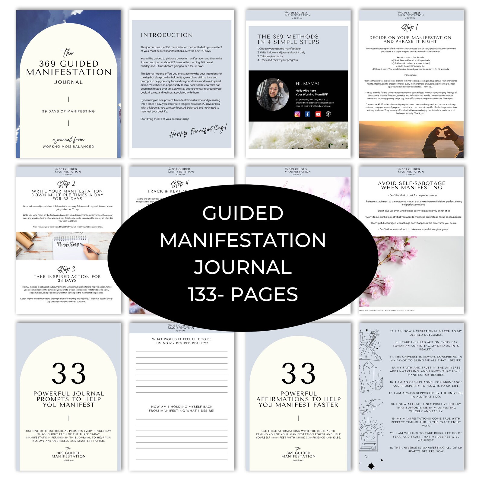 Guided Manifestation Journal, 369 Manifestation Technique, Printable Journal, PDF Instant ...
