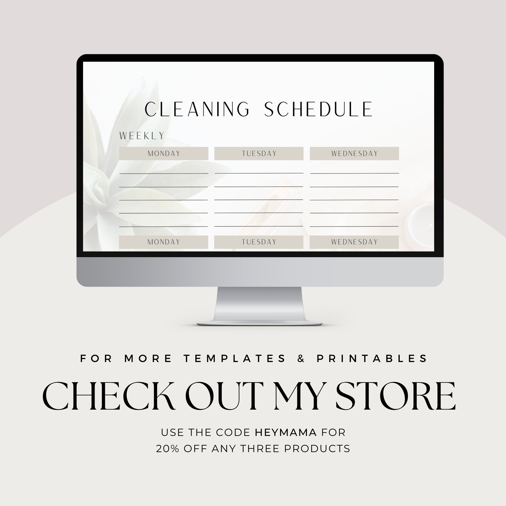Home Cleaning Printable Templates, Printable Cleaning Set, Schedule, 8 ...