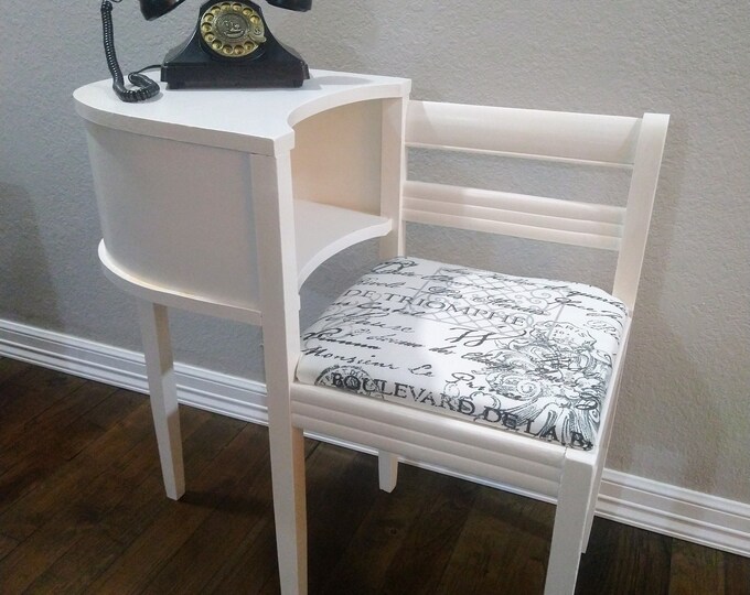 Vintage Telephone Gossip Chair Etsy