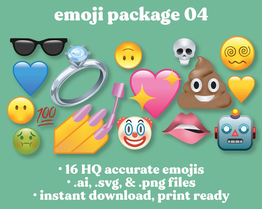 2023 Emoji Printable Props Pack 04 Photobooth Zesty Emoji Etsy UK