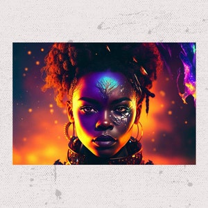 Afrofuturism, Afrocentric, African American, Afrocentric art, INSTANT DOWNLOAD, African, African art, Afrofuturistic, black people,