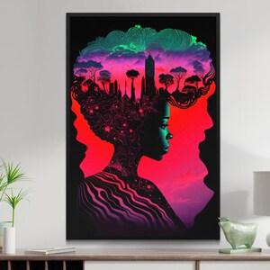 5 Printable Wall Art, Afrofuturism, Afrocentric, African American, Afrocentric art, INSTANT DOWNLOAD, African, African art, Afrofuturistic,