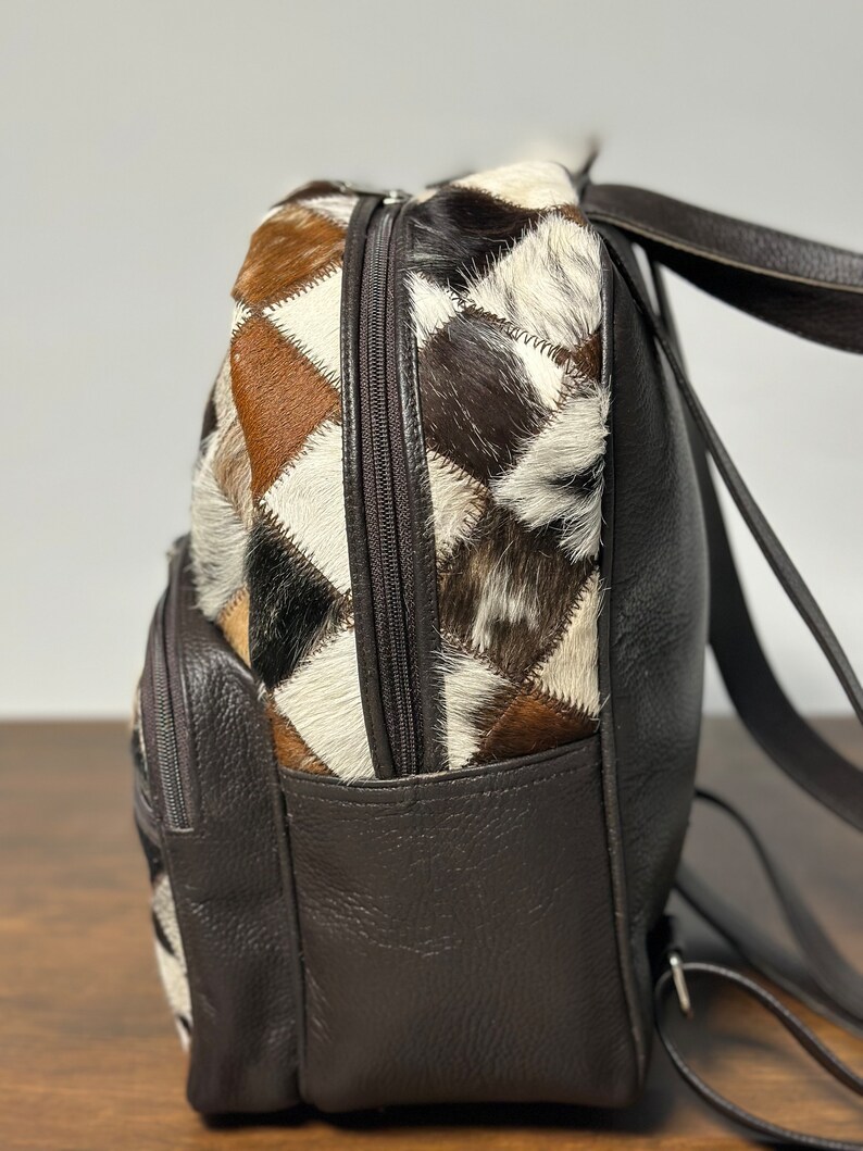 Retro Fashion Cowhide Backpack for Young Adults main image 1