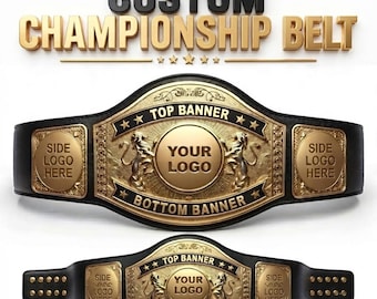 Custom Championship Belt - Customizable Wrestling Belt for Award Sports Events - Personalized Wrestling Belt