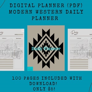 Modern Western Digital Daily Planner