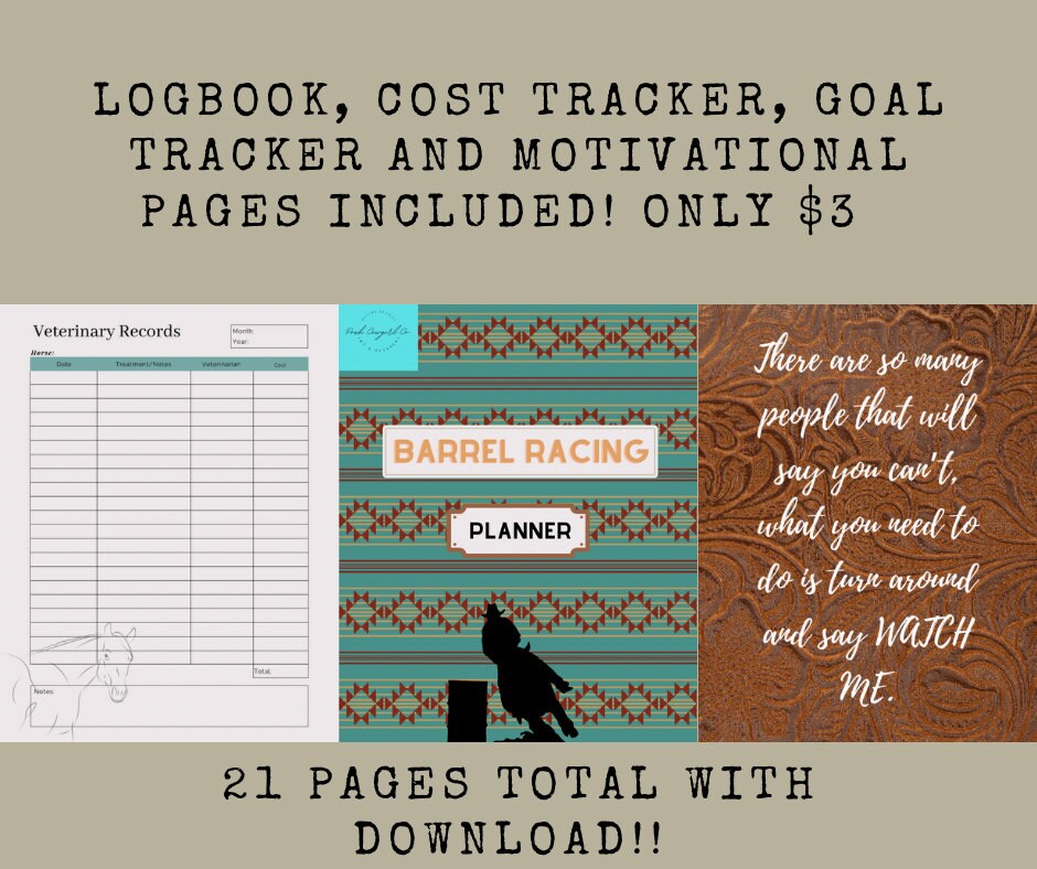 Barrel Racing Planner - Etsy