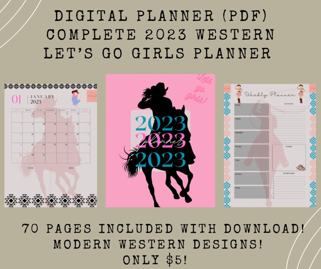 2023 Lets Go Girls Western Planner Etsy