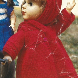 PDF Knitting Pattern - DK - Dolls Clothes Dress Coat Bonnet Vest Pants Sweater Skirt  To fit 10&quot;, 12&quot;, 14&quot;, 16&quot; Dolls Instant Download