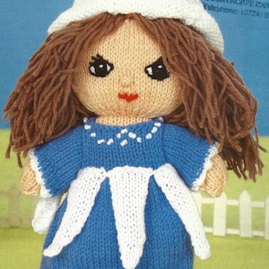 PDF Knitting Patterns - DK - Girls Knitted Victoria Plum Toy. Knits to roughly 10&quot;. Instant Download