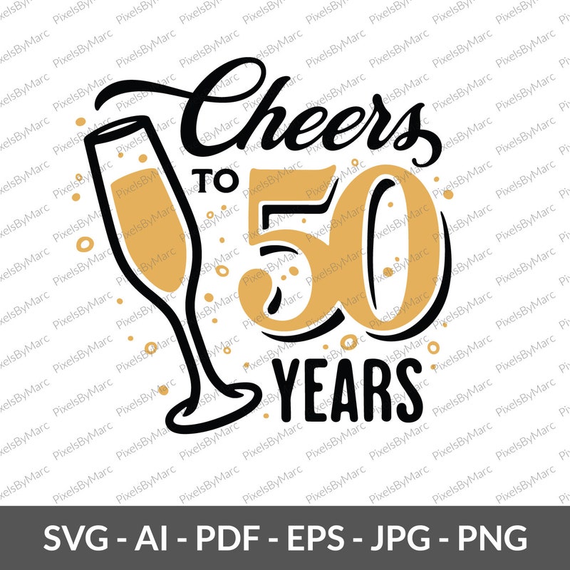 Cheers to 50 Years - Etsy