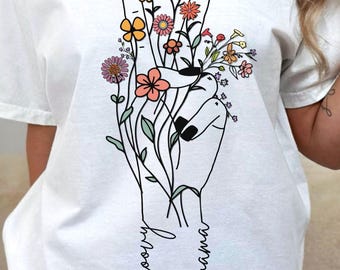 Comfort Colors Boho Wildflower Groovy Mama Shirts,Groovy Mom Tshirts,Botanical Mama Shirts,Trendy Gardner Gifts,Mommy Boho Shirts,Hippie Mom
