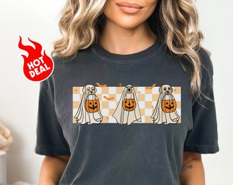 Ghost Dog Halloween Shirt,Halloween Ghost Dogs,Retro Ghost Dog Shirt,Spooky Season,Dog Lovers Shirt,Halloween Dog Shirt,Halloween T-shirt