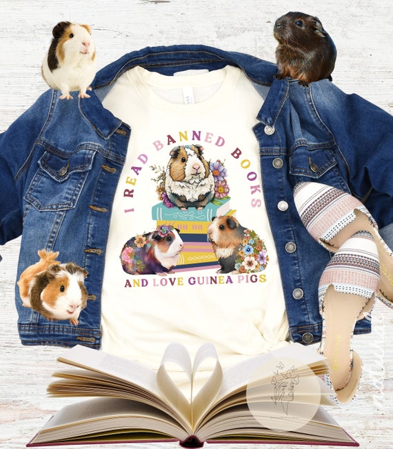 Guinea Pig, Guinea Pig Shirt, Book Reading Shirt, Guinea Pig Lover Gift, Animal Lover tShirt, Bookworm t-shirt,Gift for Teacher, Bookish Top
