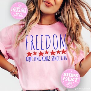 No Kings Comfort Colors T-Shirts,Patriotic Protest Shirts,Anti-4th of July shirt, Resist T,Anti-Trump Shirt,Human Rights TShirt,Equality Tee