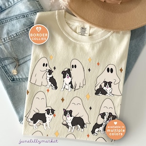 Comfort Colors Border Collie Halloween TShirt,Cute Halloween Dog Shirt,Halloween Gift for Border Collie Moms,