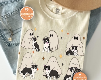 Comfort Colors Border Collie Halloween TShirt,Cute Halloween Dog Shirt,Halloween Gift for Border Collie Moms,