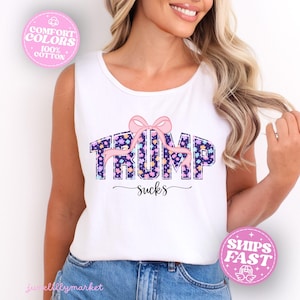 Anti-Trump Comfort Colors Tank Top,Protest Tank Top,Anti-Maga Sleeveless Top,Liberal Tank Top,Summer Anti-Trump Tops for Women