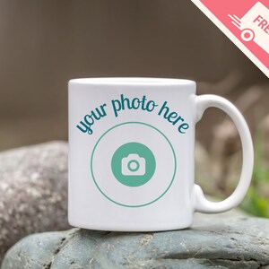 Custom Photo Mug: Personalized Ceramic Coffee Mug, Gift for Mom