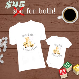 First Mother&#39;s Day shirts, Matching mommy and me shirt, our first Mother’s Day shirts, First Mother’s Day Gift, Mommy and Baby animal shirt
