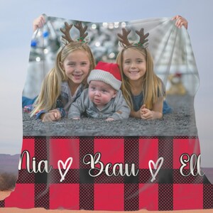 Custom Photo Blanket: Personalized Minky Sherpa Collage