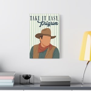 Canvas Wall Art, The Duke, Fathers Day, Gift for Dad, Man Cave, Gift for Grandpa, Cowboy Wall Art, Unique Gift for Dad, Vintage Style