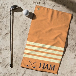 Personalized Golf Towel – Custom Monogram | Microfiber Club‑Cleaning Towel | Father’s Day Gift for Dad, Groomsmen & Golf Lovers