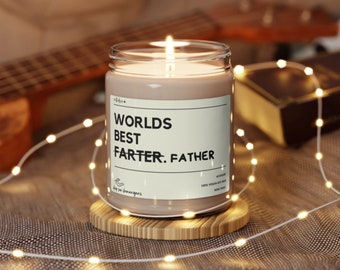 Funny 'Worlds Greatest Farter' Vegan Soy Candle, Father's Day Gift