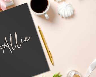 Personalized Hardcover Journal: Custom Lined Notebook (5.75"x8”)