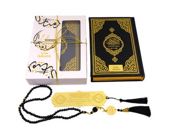 Personalized Quran Gift Set: English Translation, Tasbeeh & Bookmark
