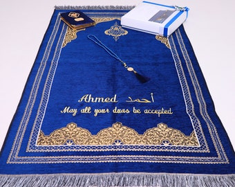Personalized  Prayer Mat Yassen Quran Gift Set | Muslim Gift for Him | Eid Gift | Wedding Gift | Birthday Gift | Graduation Gift