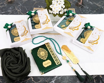 Marque-page personnalisé Yaseen Dua Book Hijab Set cadeau Tasbeeh | Ramadan Eid Anniversaire de mariage Saint-Valentin des pères Cadeaux