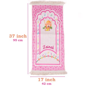 Personalized Kids Prayer Mat Set, Custom Muslim Kids Prayer Rug Quran Tasbih Box, Quran Graduation Gift, Ameen Favor, Eid Gift for Kids image 9