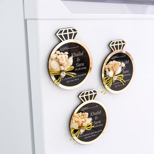 Personalisierter Ringmagnet mit Ayatul Kursi: Gastgeschenk mit Geschenkbox