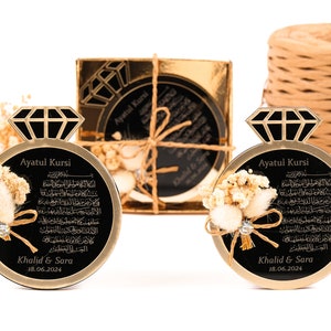 Personalisierter Ayatul Kursi Ringmagnet: Hochzeitsgeschenk