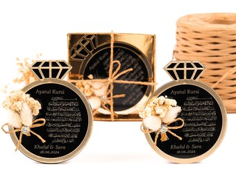 Personalized Ayatul Kursi Ring Magnet: Wedding Favor