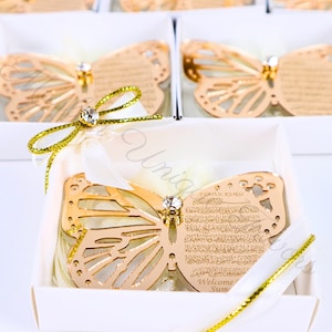 Personalised Butterfly Ayatul Kursi Magnet Favour | Baby Shower Favour | Wedding Favour | Birthday Favour |