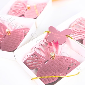 Personalised Butterfly Ayatul Kursi Magnet Favour | Baby Shower Favour | Wedding Favour | Birthday Favour
