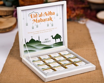 16 PCS with Box Eid Al-Adha Chocolate Favors: Personalized Guest Gifts