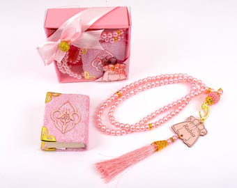 Personalized Mini Quran Tasbeeh Favors: Muslim Baby Shower Gifts