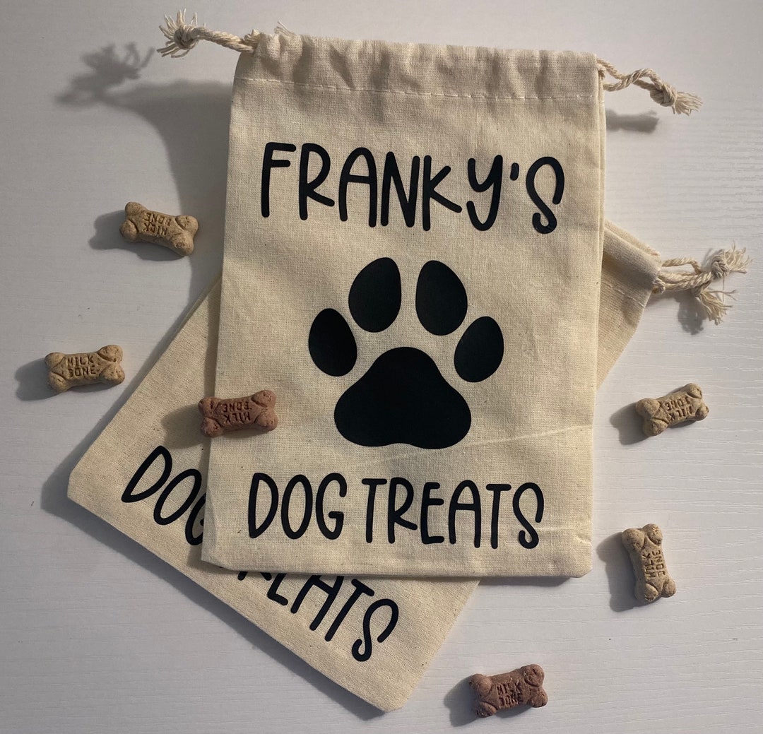 Personalized Dog Treat Bag Personalized Doggy Treat Bag Paw Etsy