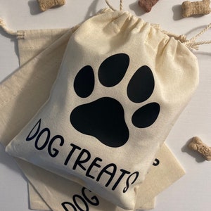 Dog Treat Bag, Doggy Treat Bag, Paw Print Treat Bag, Bag for Dog Treats, Dog Bag, Dog Goodie Bag, Dog Treats, Doggy Treats, Bag for Treats